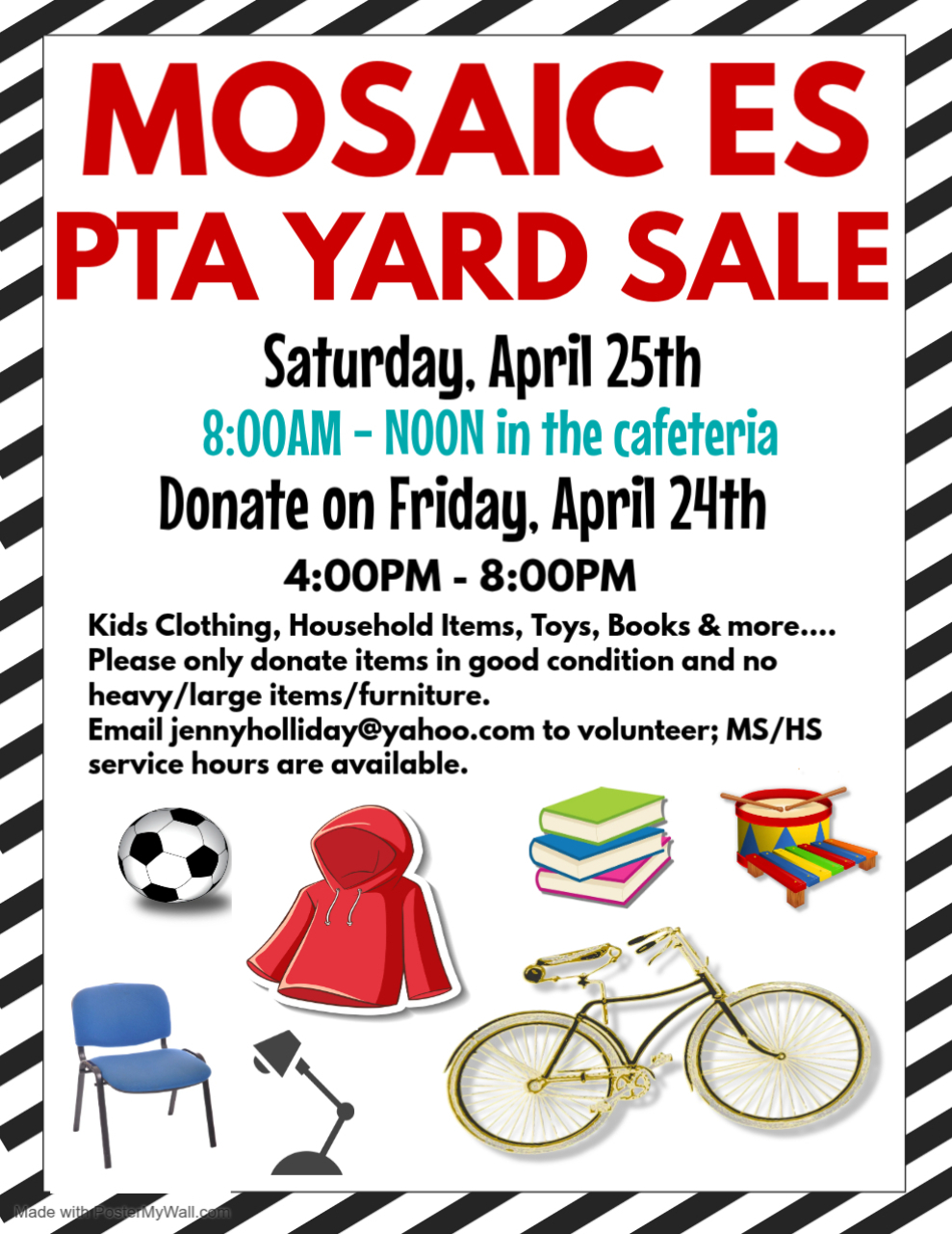 PTA yard sale flyer