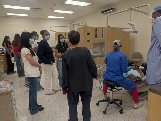 Students observing dental procedures at NOVA Dental 