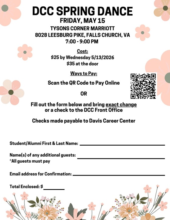 Spring Dance Flyer page 2 with payment information