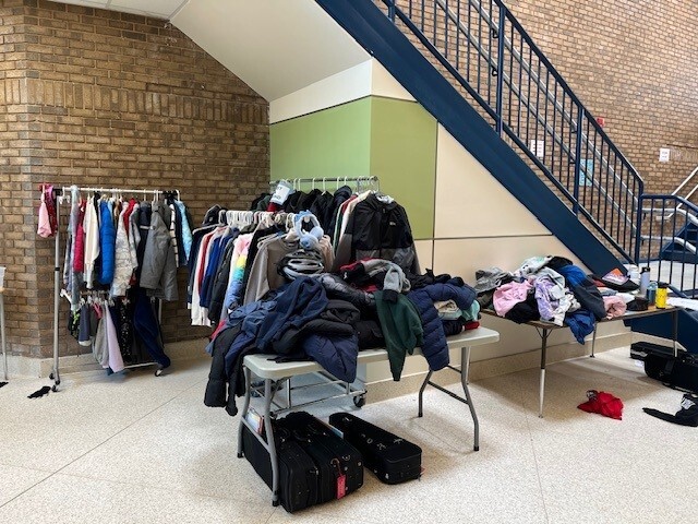 Lost and found items (sweatshirts, jackets, etc)