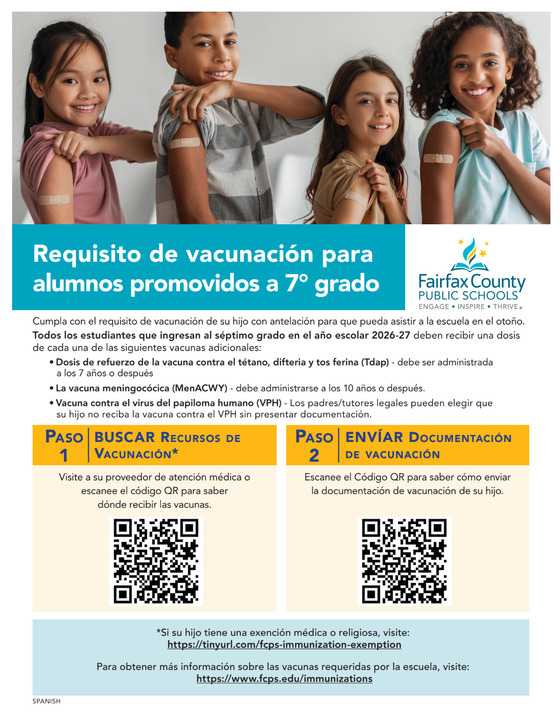 Immunization flyer spanish