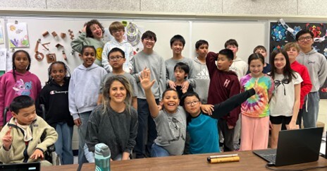 coding club students and volunteers pictured