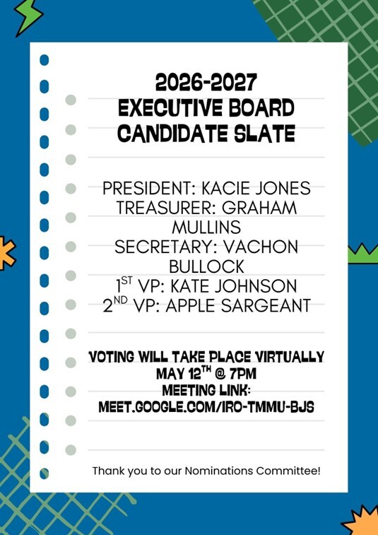 2026-2027 Executive Board Candidate Slate