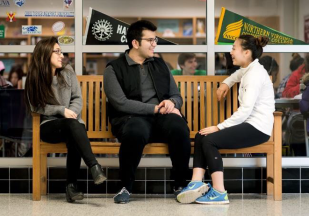 Students on bench