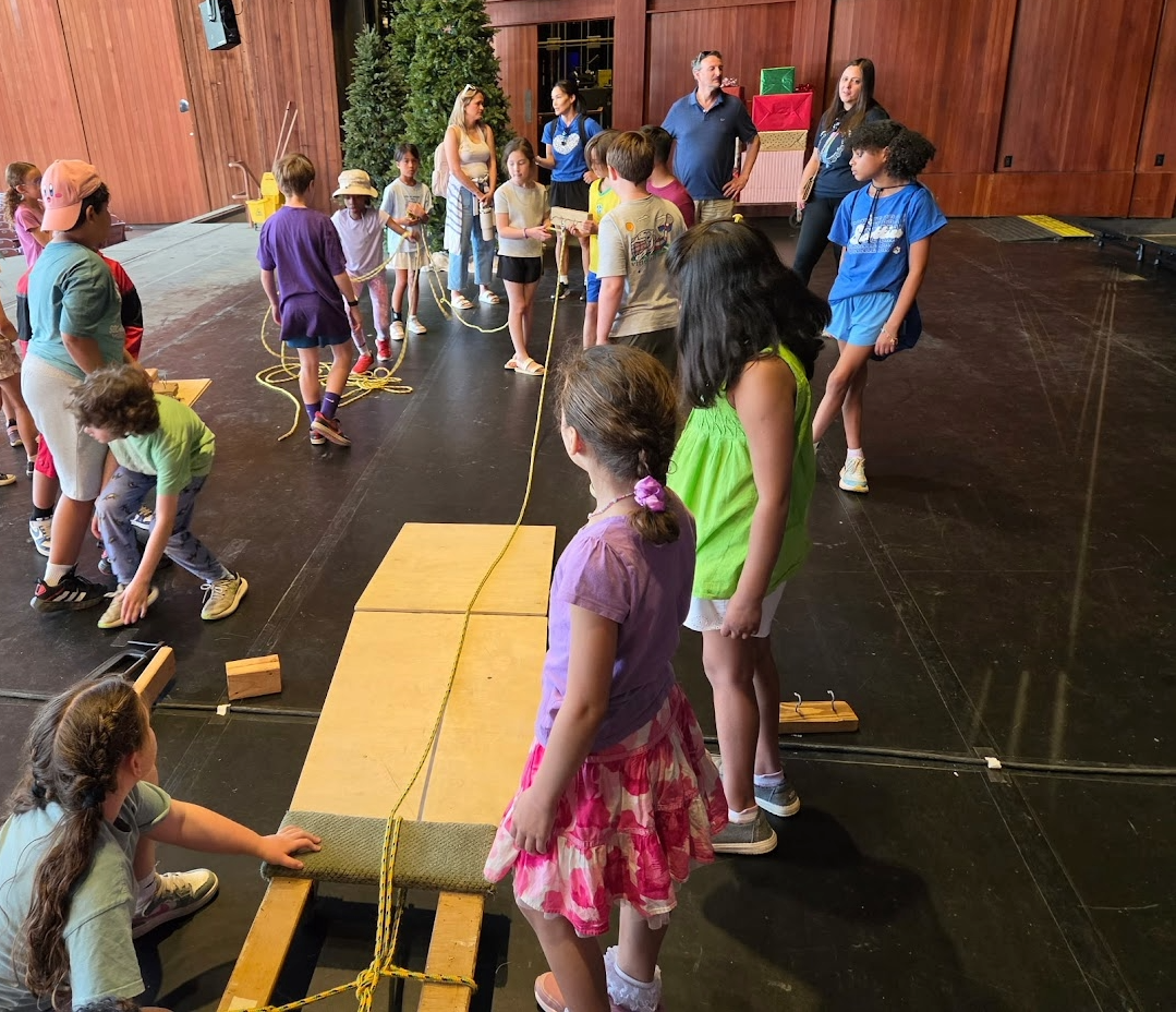 Working with simple machines while backstage at Wolf Trap