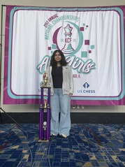 Khanim Ismayilova took clear first in the Under-16 section-Pictured here with trophy