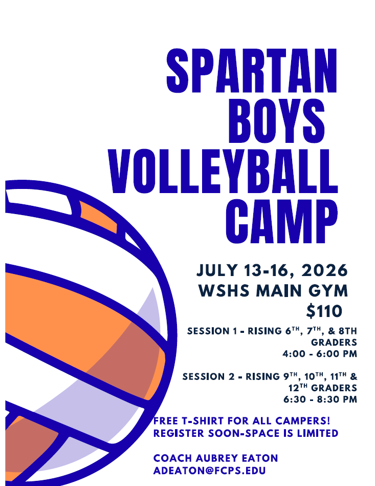 WSHS boys volleyball camp from July 13-16