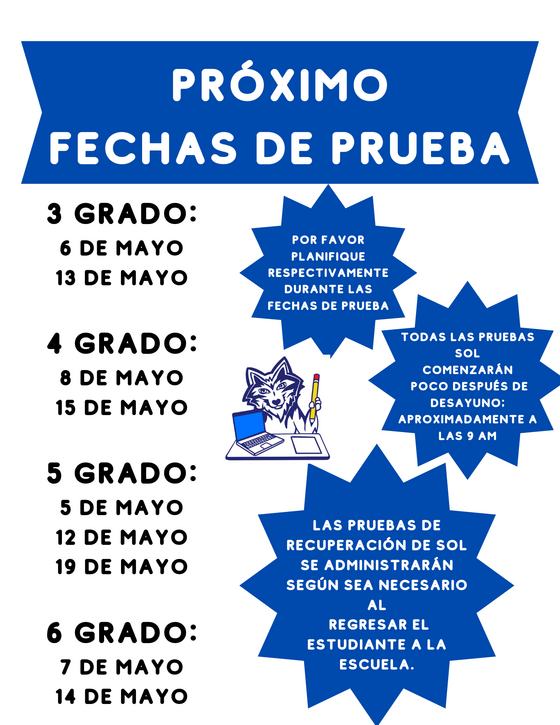 SOL Testing Dates (Spanish)