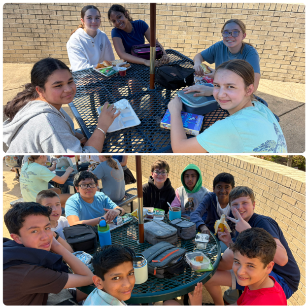 Students are taking advantage of outdoor lunches