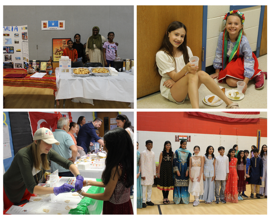 Family Culture Night people enjoying food and conversation