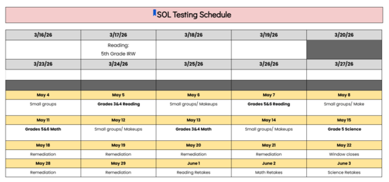 SEES SOL Schedule Spring 2026