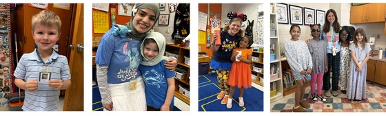 Students dressed  like teachers and teachers dressed like students for Swap Day.