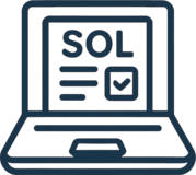 SOL written on a laptop
