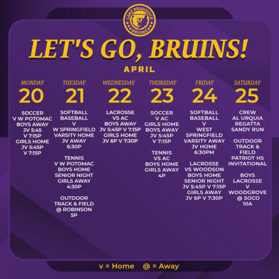 Bruins in Action This Week