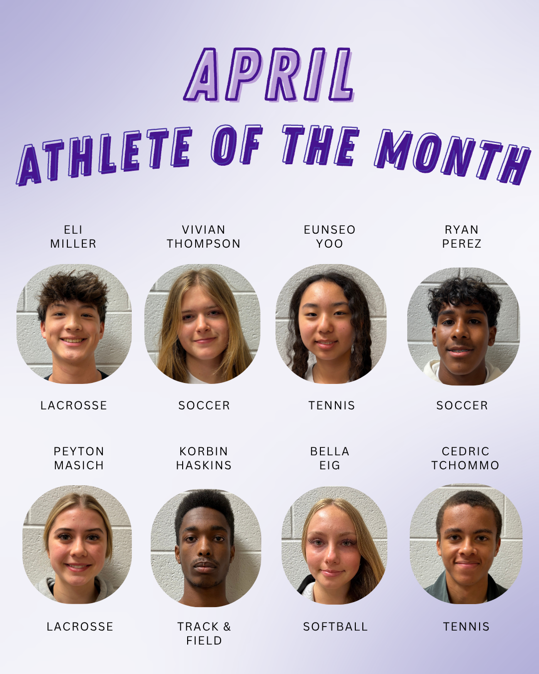 April Athlete of the Month