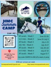 The flyer is a collage of photos, text, and contact information set against a multi-colored background of light blue, teal, pink, and yellow.