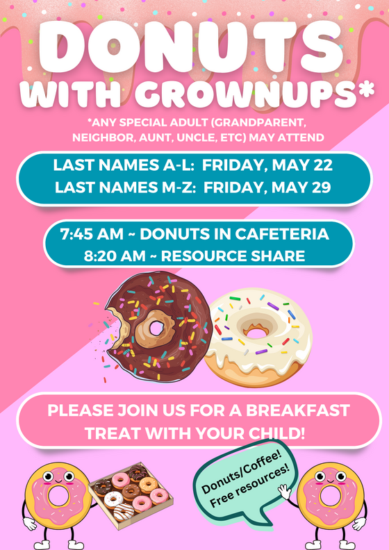 donuts with grownups graphic - English