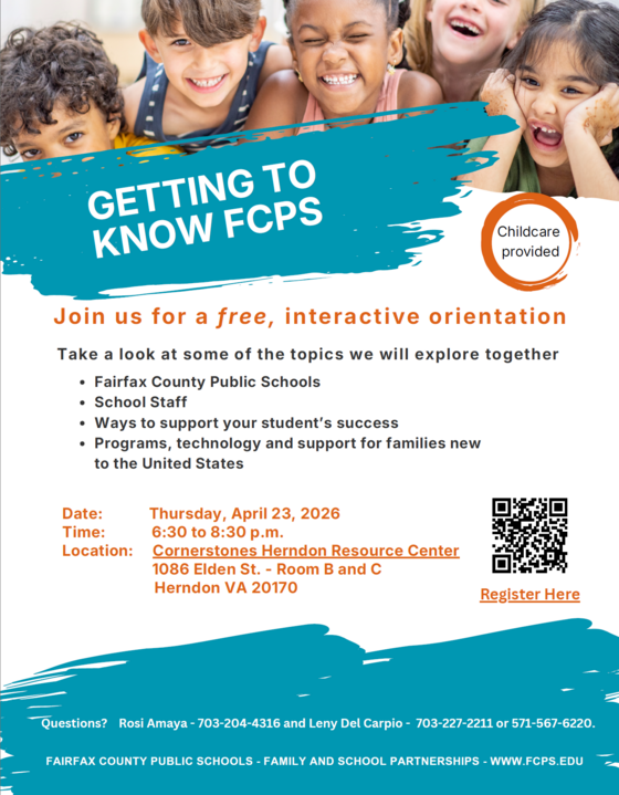 Getting to Know FCPS Event Flyer
