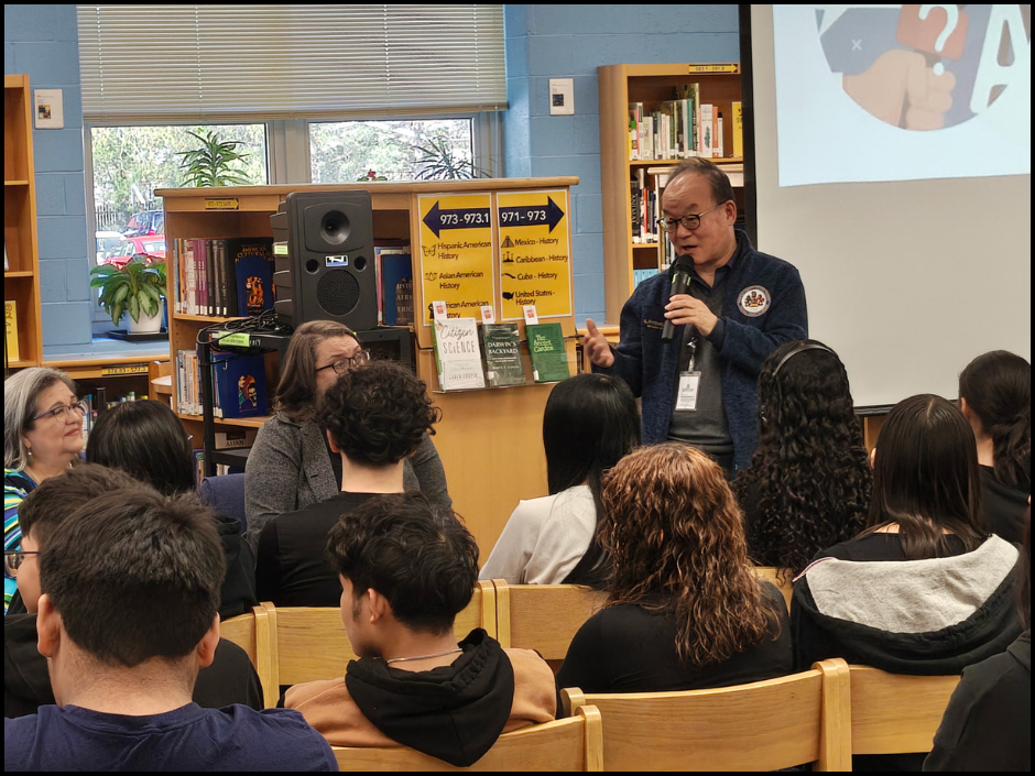 Speaking to US Government students at Lewis High School