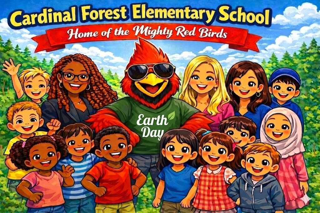 Banner with Earth Day Cardinal