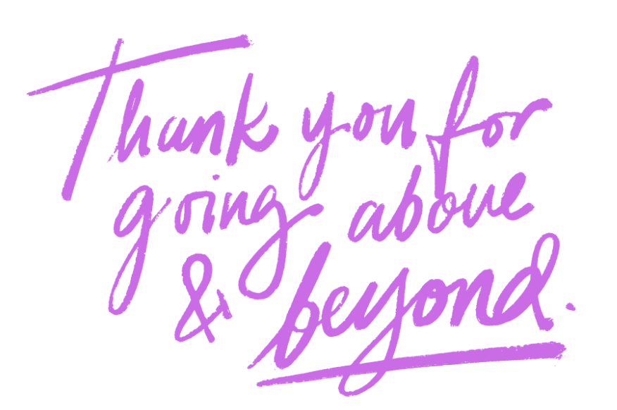 Thank you sign for teachers and staff