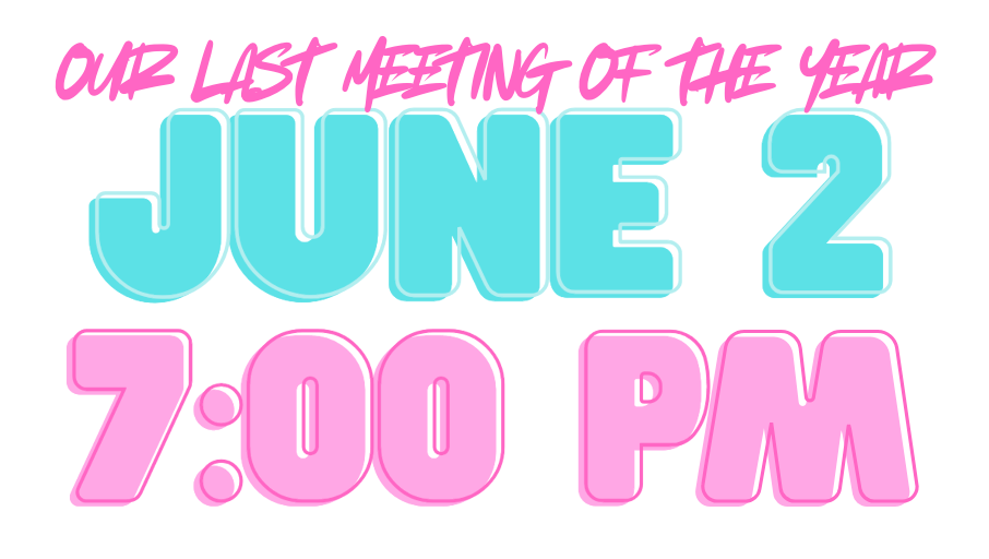 Sign of the next PTSA meeting on June 2 at 7pm