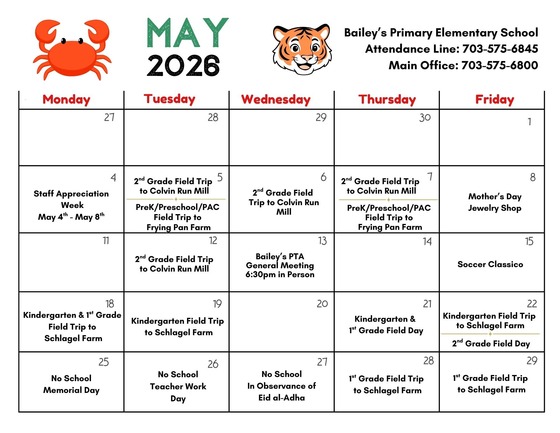 May Calendar