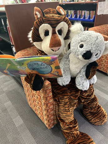 Terry and Stuffie Playing instrument