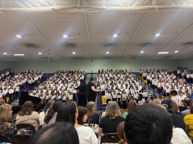students at large chorus concert
