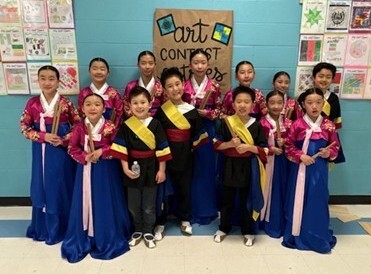 Students dressed in heritage outfits for the Willow World Festival 