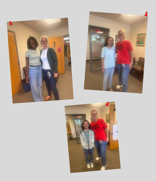 Mandy with award winners for April newsletter