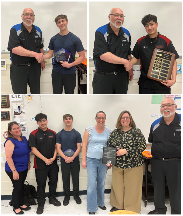 Students receiving awards