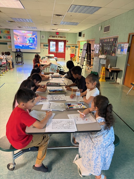 Children with activities during Family Language Night