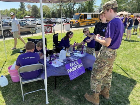 Military Family Field Day Face painting
