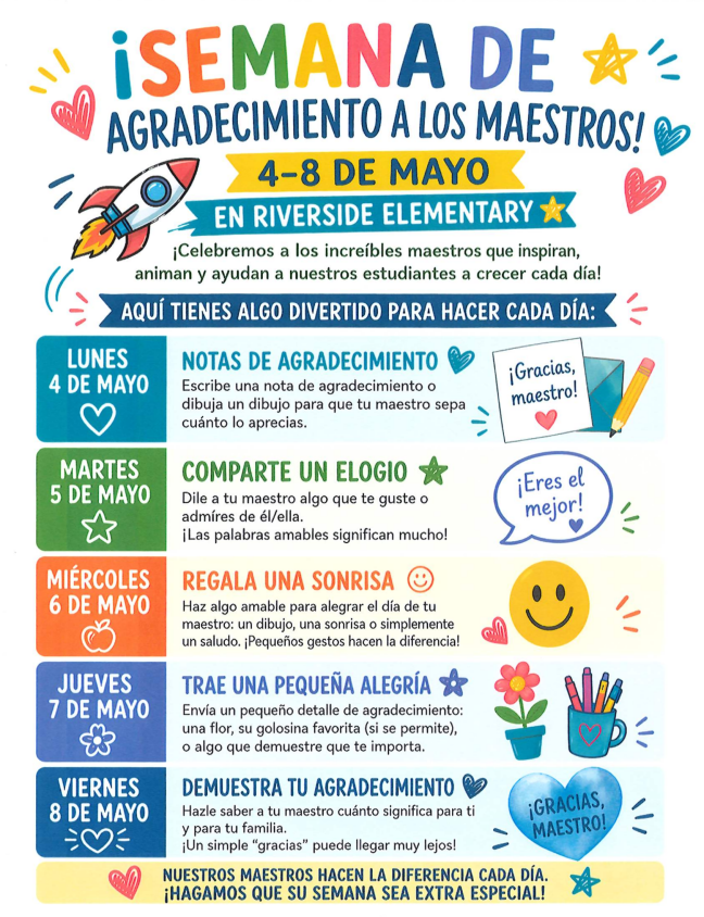 Teacher appreciation week spanish