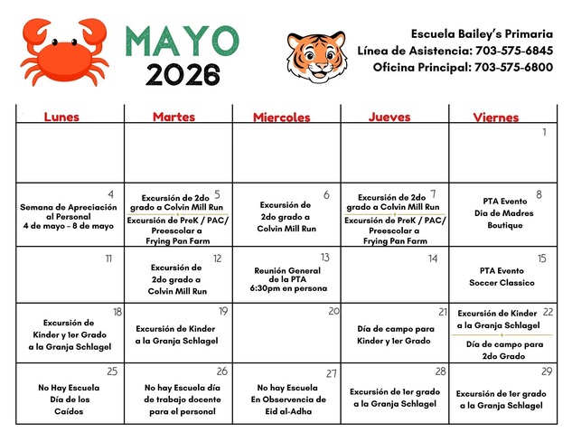 May Calendar
