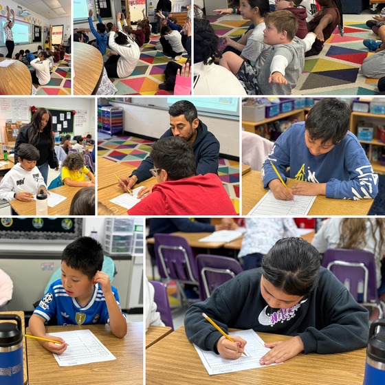 Fourth Grade Writing and Math Lesson