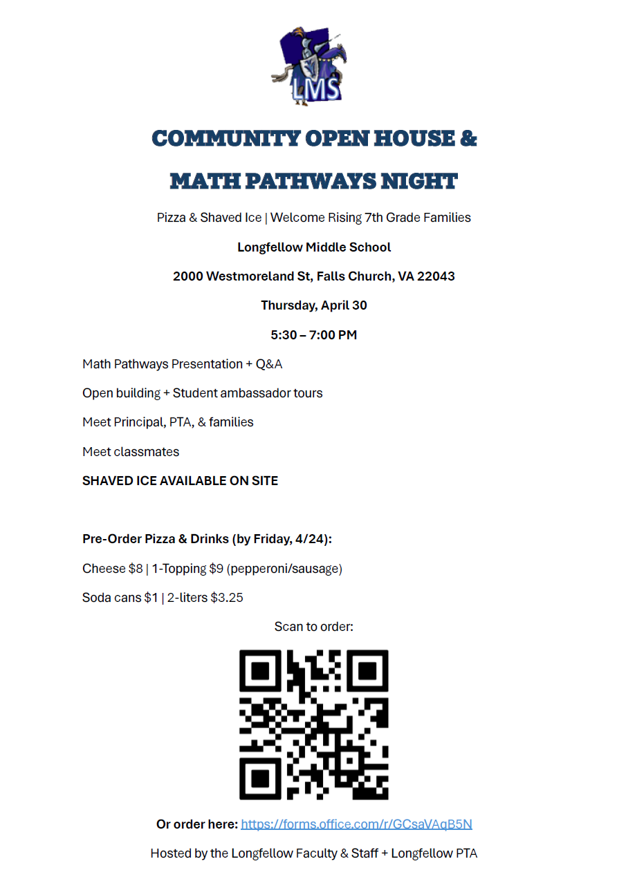 Longfellow Math Pathways Night