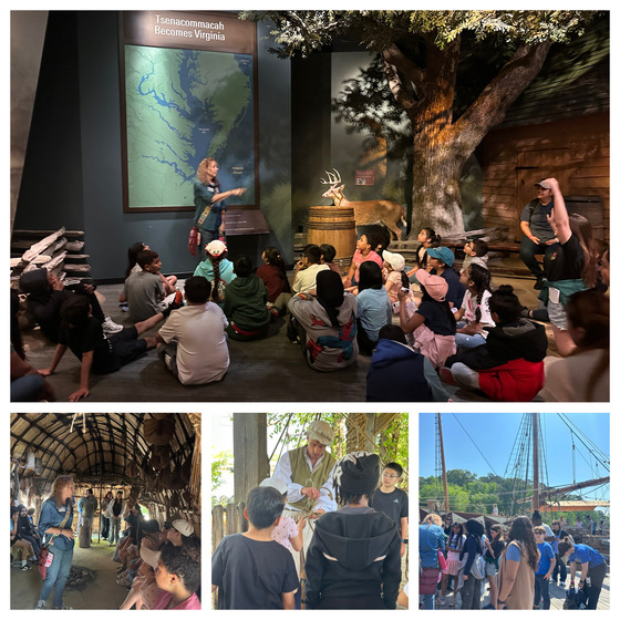 Students interacting and exploring Jamestown