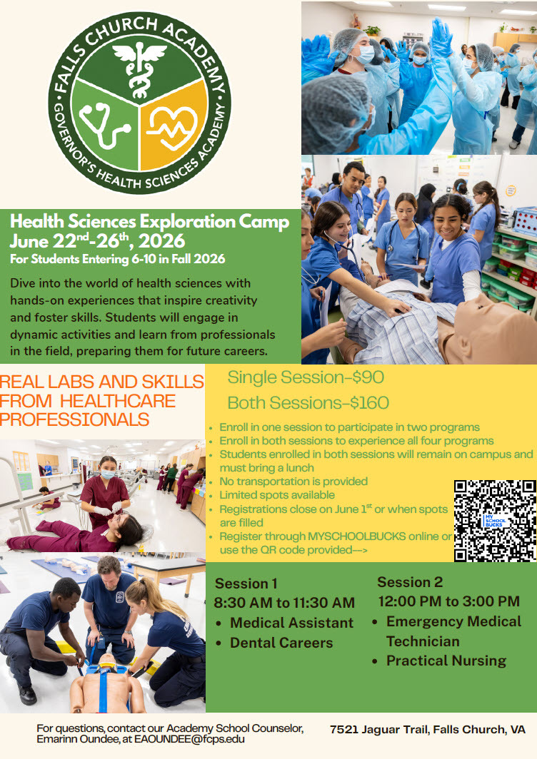 Health Sciences Exploration Camp June 22-26, 2026