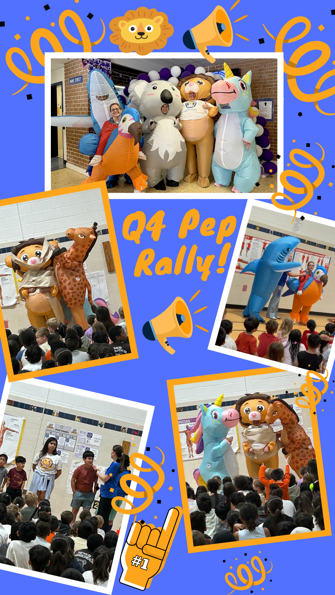 pep rally photo collage