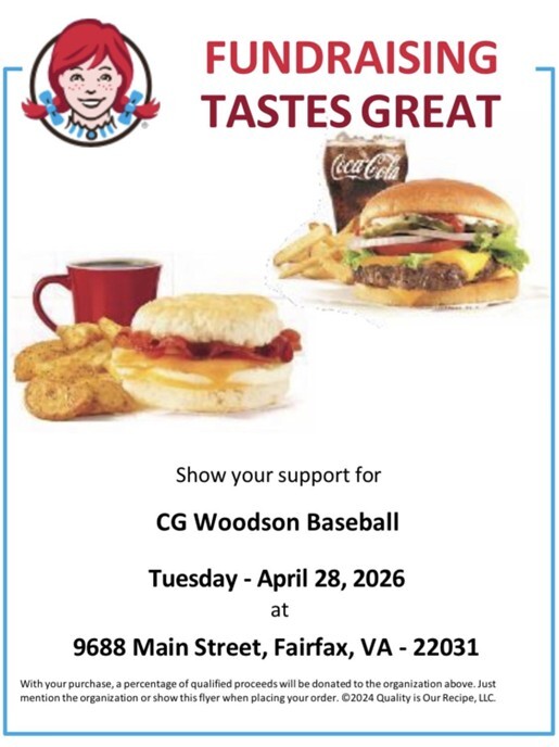 Woodson Baseball Fundraiser at Wendy's
