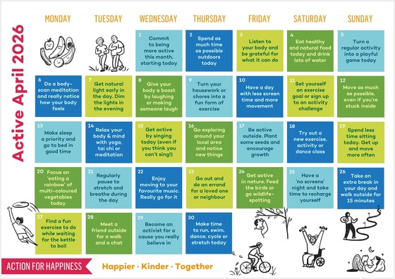 Active April Mental Health Calendar