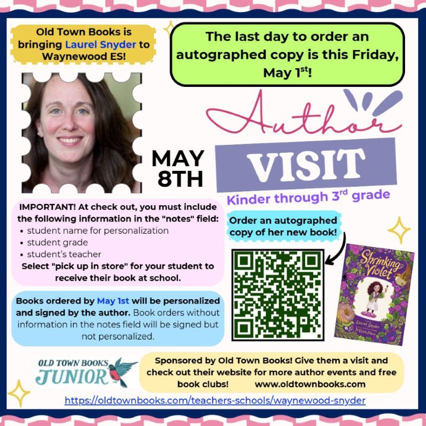 Laurel Snyder Author Visit on May 8