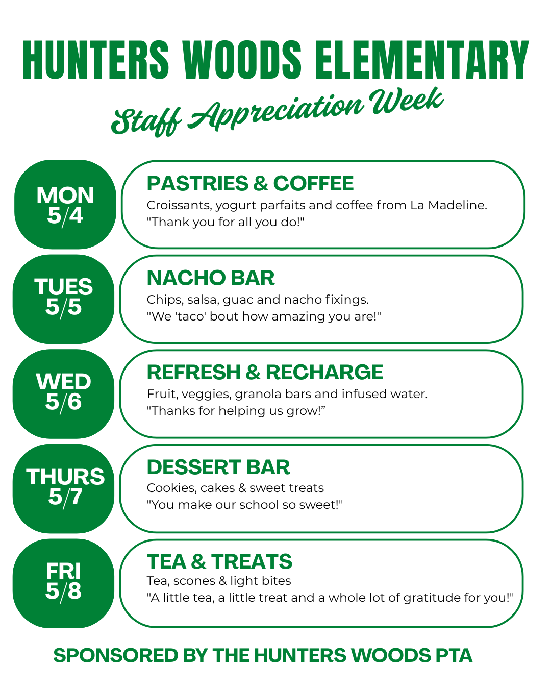 Revised staff appreciation flyer