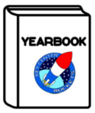 Ordering is Open for the 25-26 Key Center Yearbook- picture of Key Center Rocket on a book
