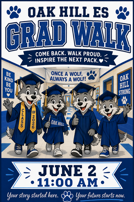 June 2nd Grad Walk at 11 AM