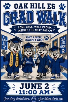 June 2nd Grad Walk at 11 AM