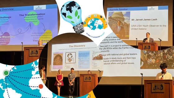 Global Action Showcase students presenting their work