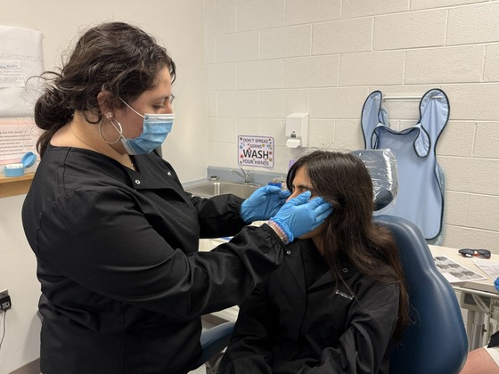 Dental Careers students practicing in the clinic